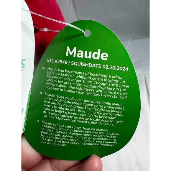 Squishmallows Maude 11" Cranberry Cider Milkshake Original Plush New NWT - Picture 11 of 13